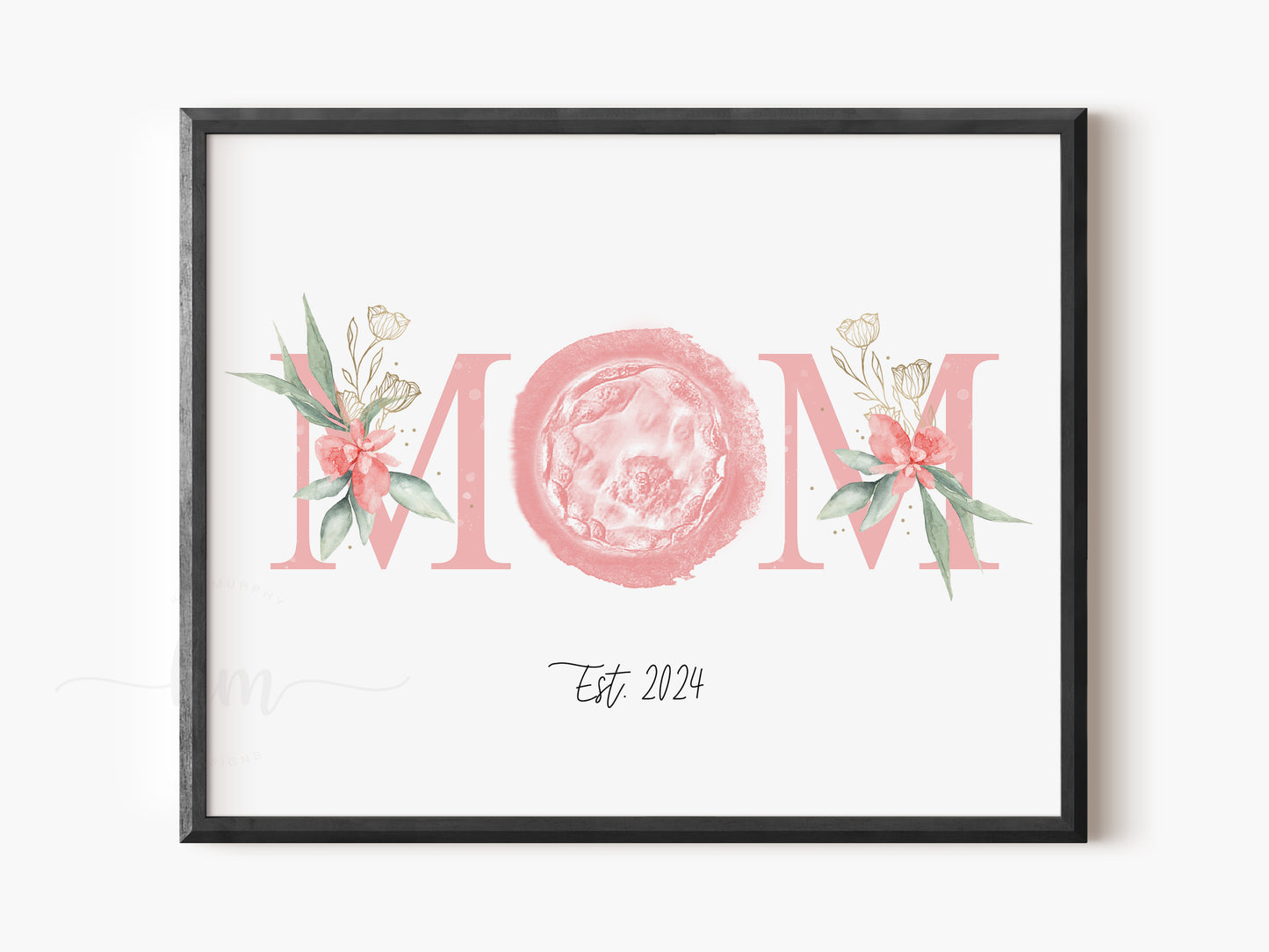 MOM Watercolor IVF Embryo Art