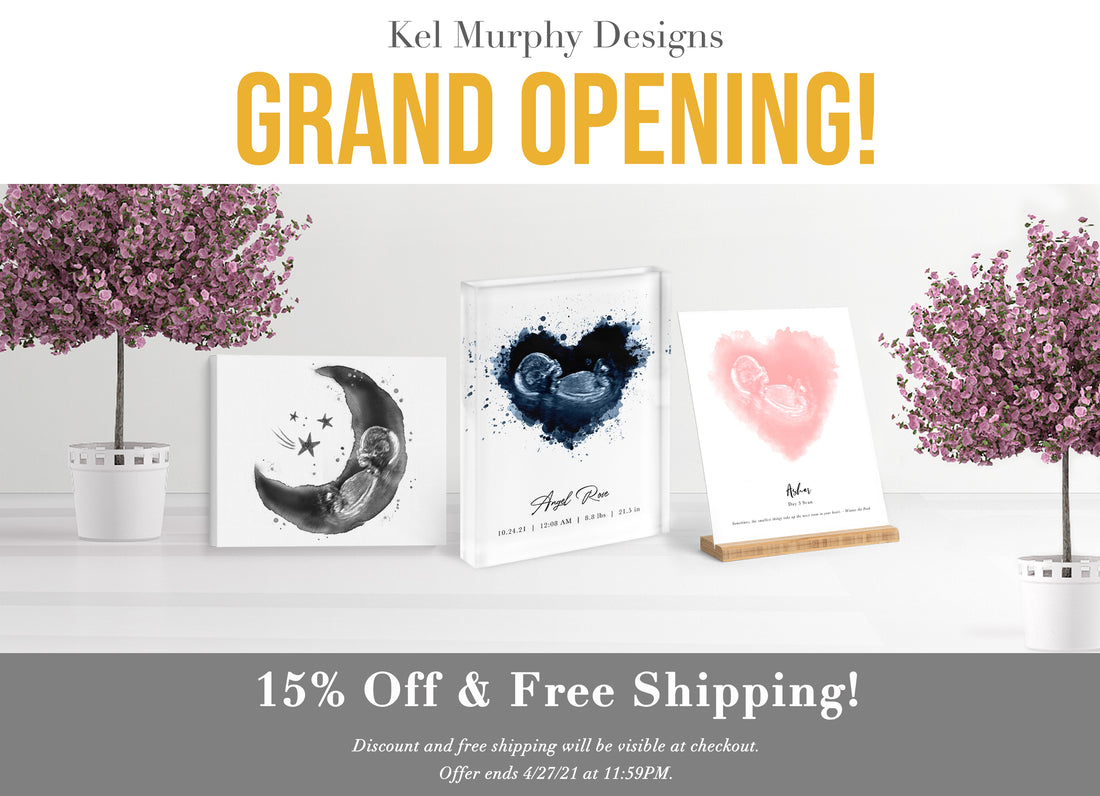 Kel Murphy Photography Grand Opening Custom Ultrasound Prints Embryo Art 15% off