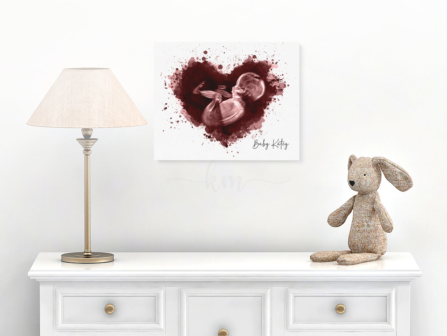 Splatter Heart Ultrasound Art