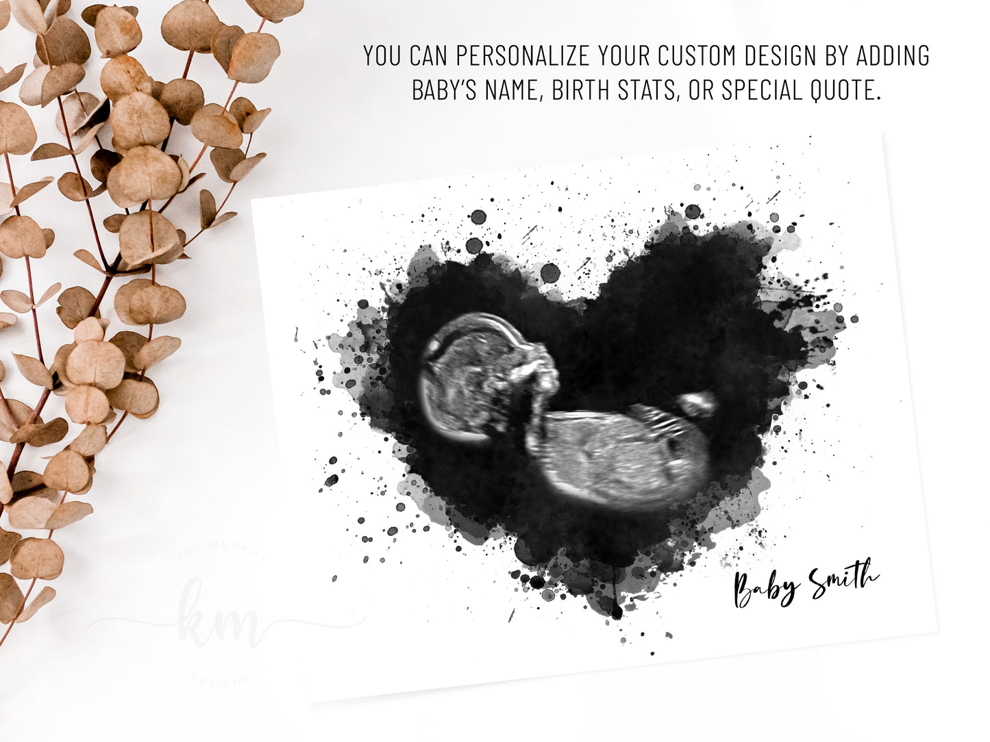 Splatter Heart Ultrasound Art