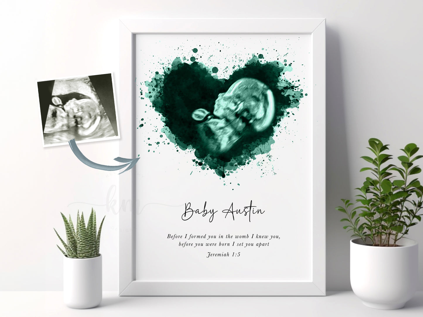 Splatter Heart Ultrasound Art