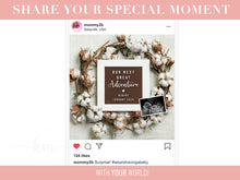 Load image into Gallery viewer, Cotton Wreath Digital Pregnancy Announcement
