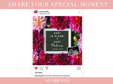 Load image into Gallery viewer, Dahlia Flowers Digital Pregnancy Announcement
