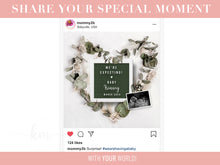 Load image into Gallery viewer, Eucalyptus Heart Wreath Digital Pregnancy Announcement
