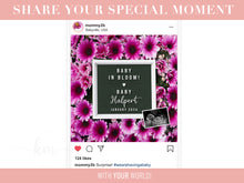 Load image into Gallery viewer, Pink Daisy Flowers Digital Pregnancy Announcement
