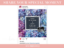 Load image into Gallery viewer, Hydrangea Flowers Digital Pregnancy Announcement
