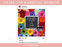 Load image into Gallery viewer, Rainbow Baby Flowers Digital Pregnancy Announcement
