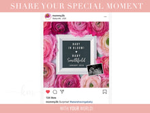 Load image into Gallery viewer, Ranunculus Flowers Digital Pregnancy Announcement
