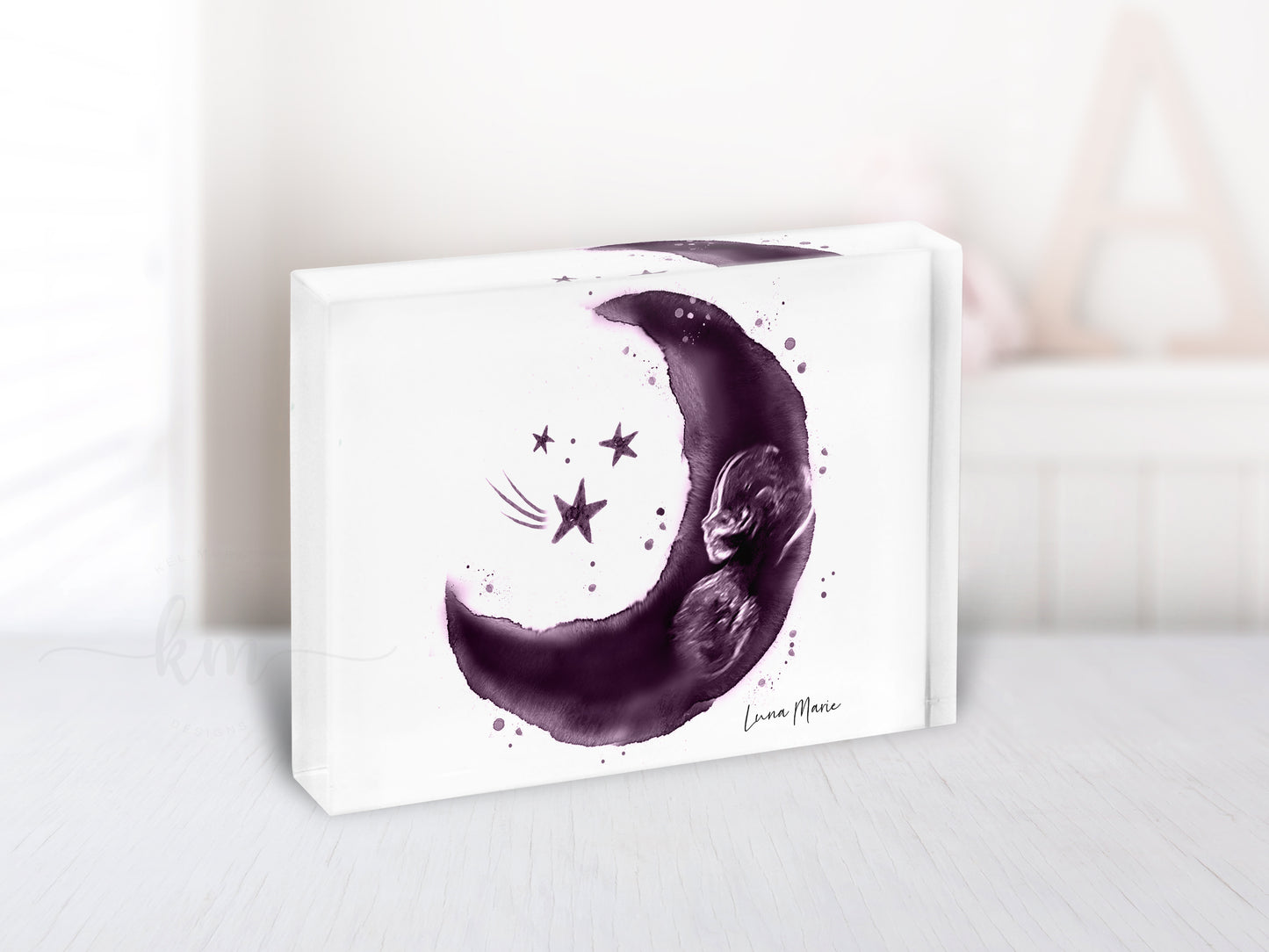 Moon and Stars Ultrasound Art