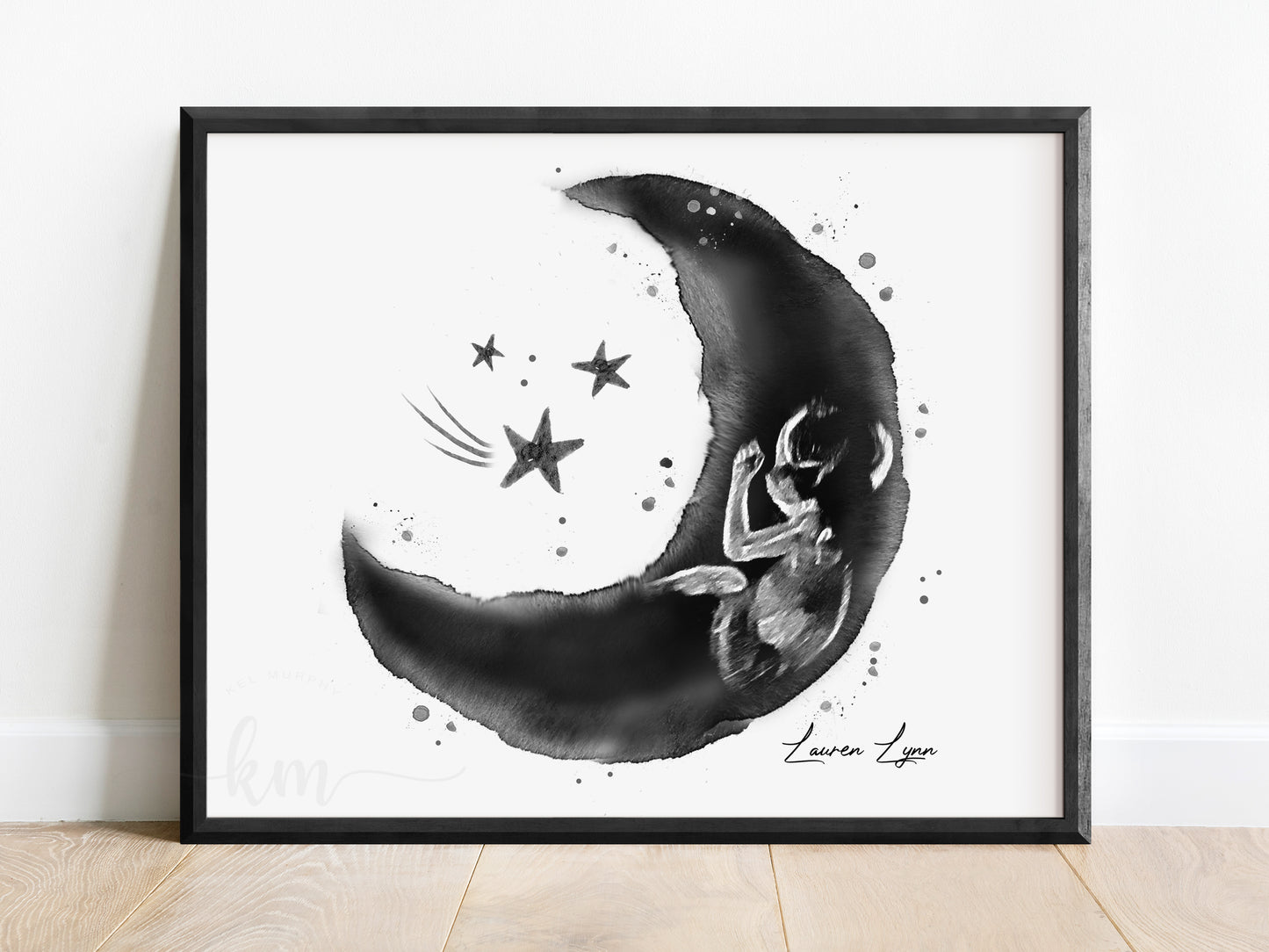 Moon and Stars Ultrasound Art