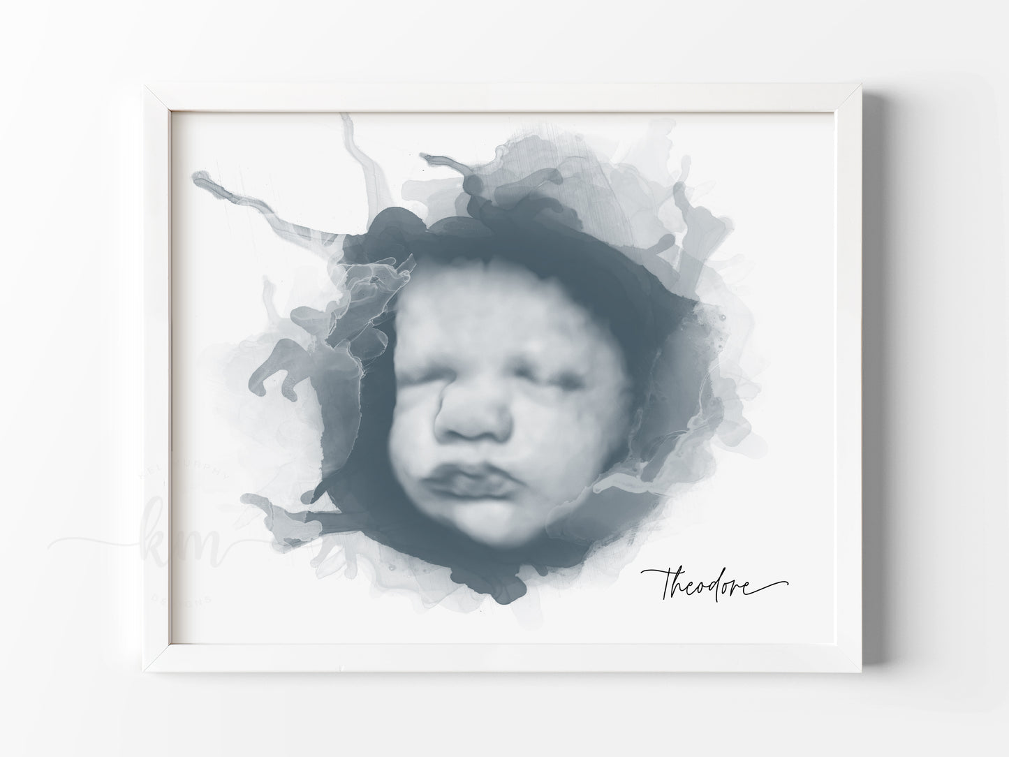 Alcohol Ink 3D Ultrasound Art
