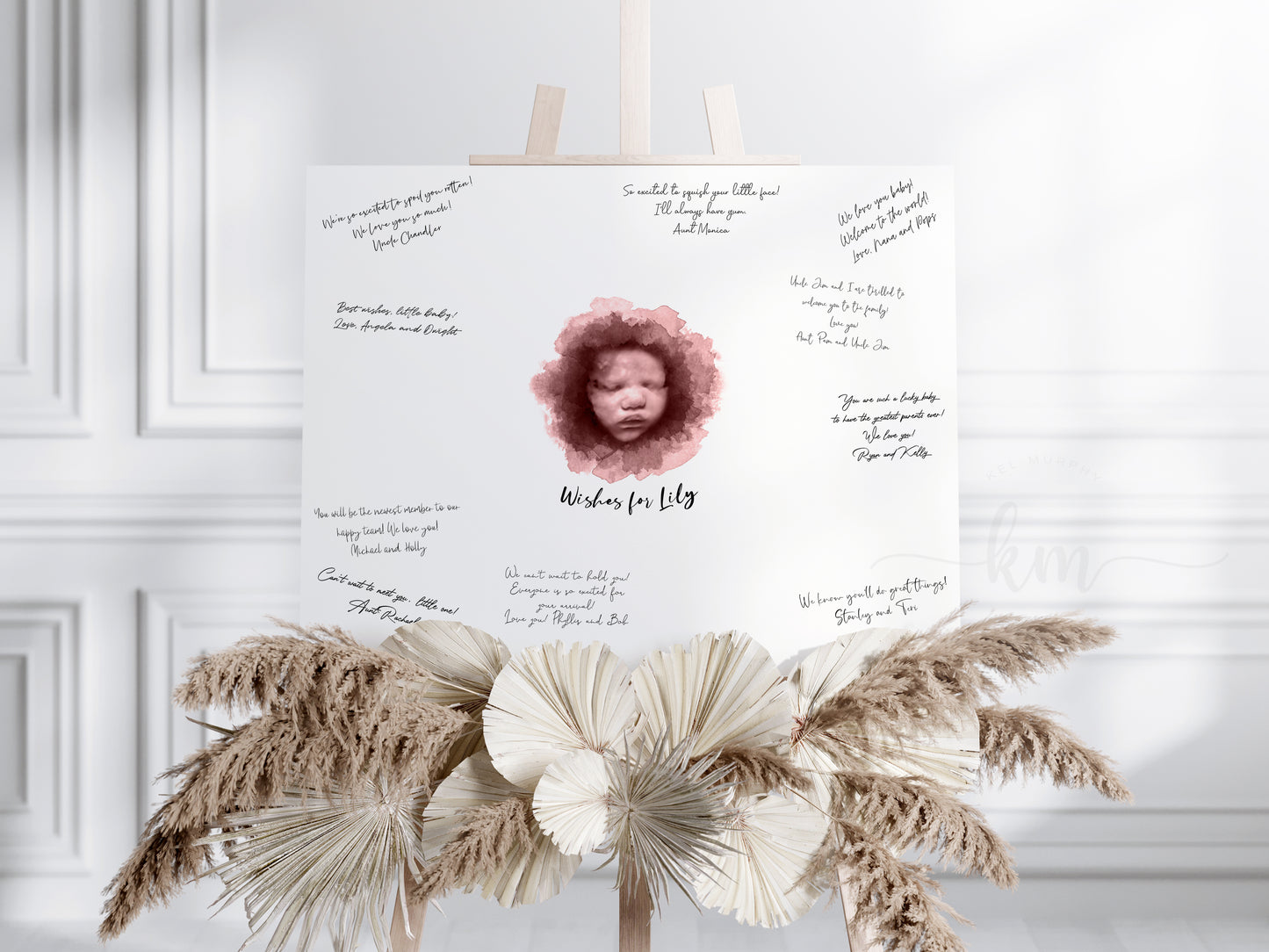 Baby Shower Guestbook Art with Ultrasound