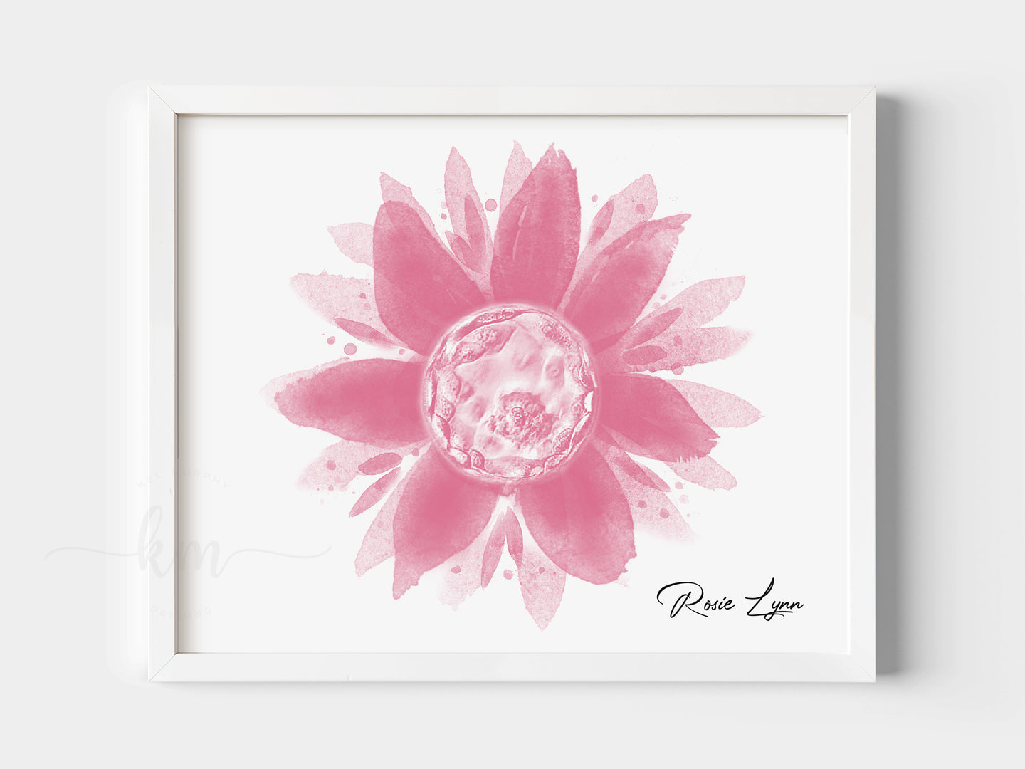 Flower Watercolor IVF Embryo Art