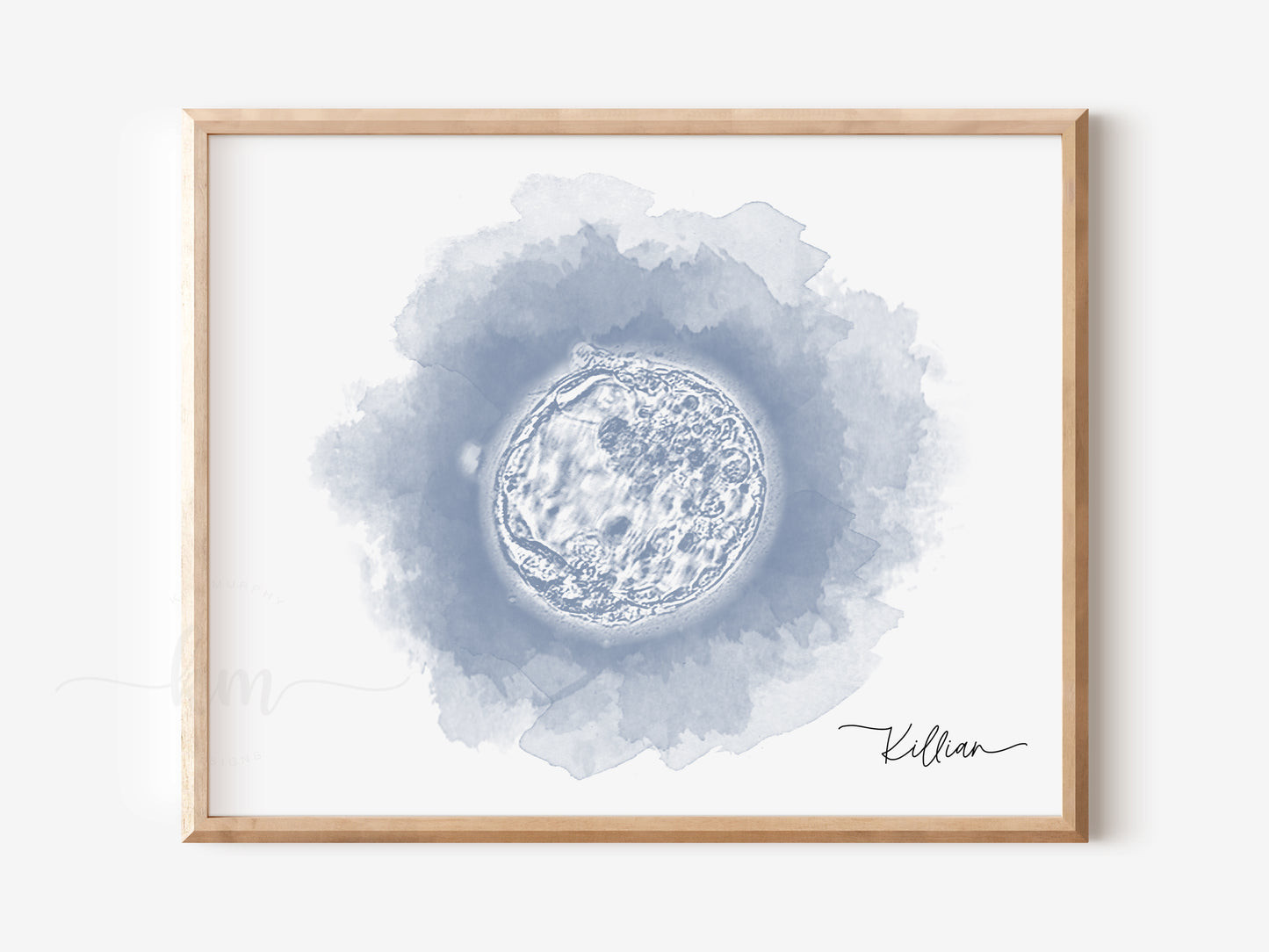 Circle Watercolor IVF Embryo Art