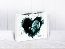 Load image into Gallery viewer, Splatter Heart Pen &amp; Ink Ultrasound Art
