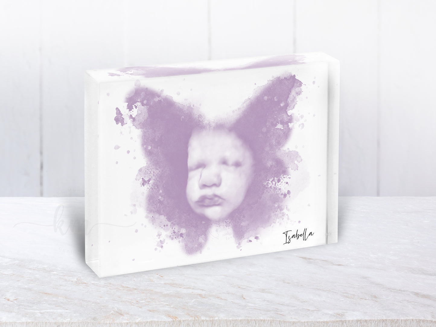 Butterfly Watercolor Ultrasound Art