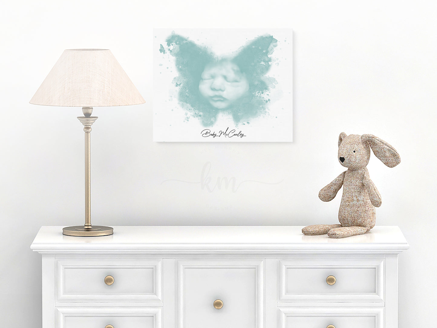 Butterfly Watercolor Ultrasound Art