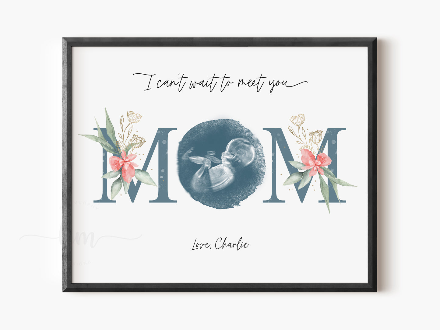 MOM Watercolor Ultrasound Art