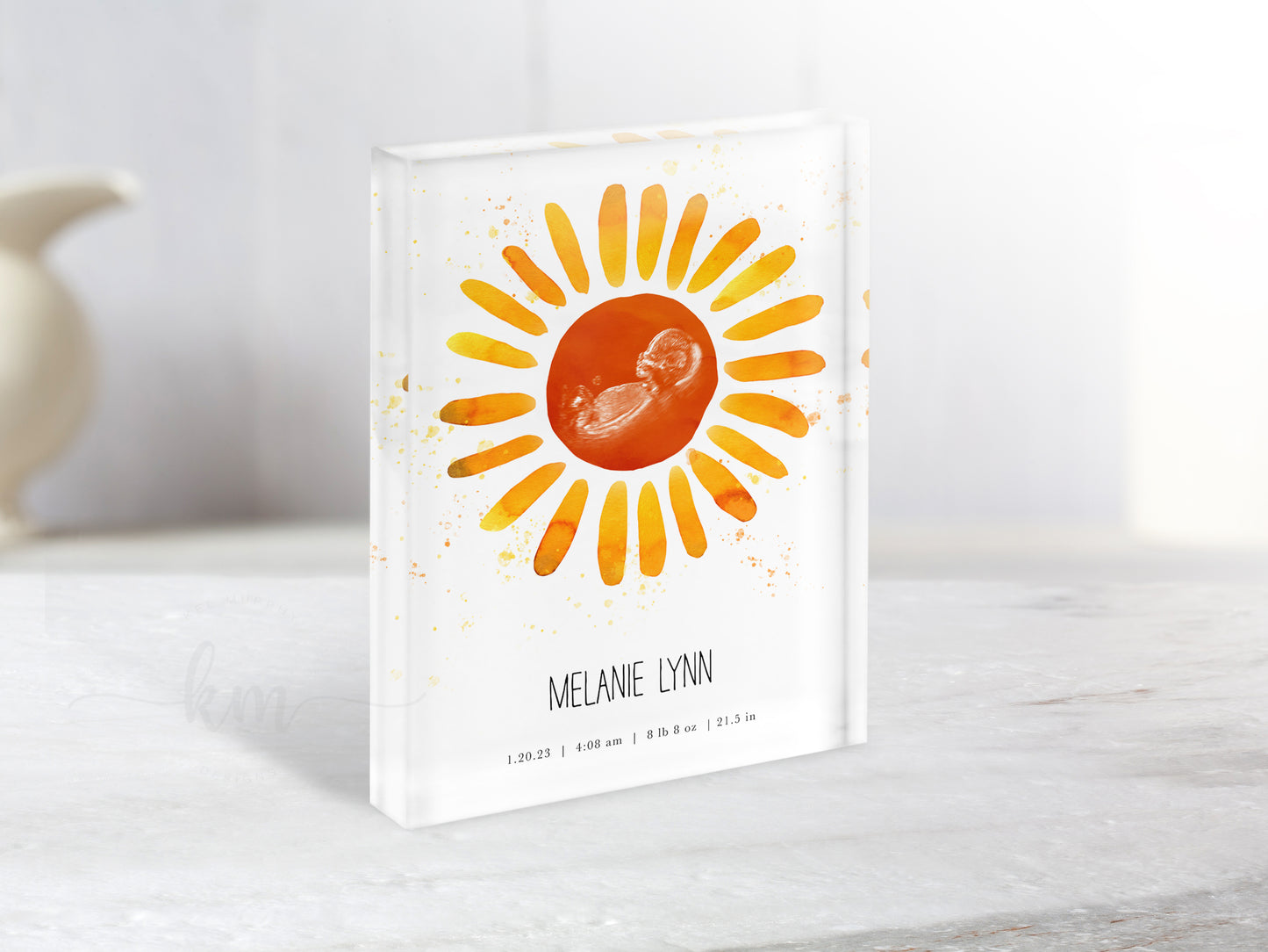 You Are My Sunshine Watercolor Ultrasound Art