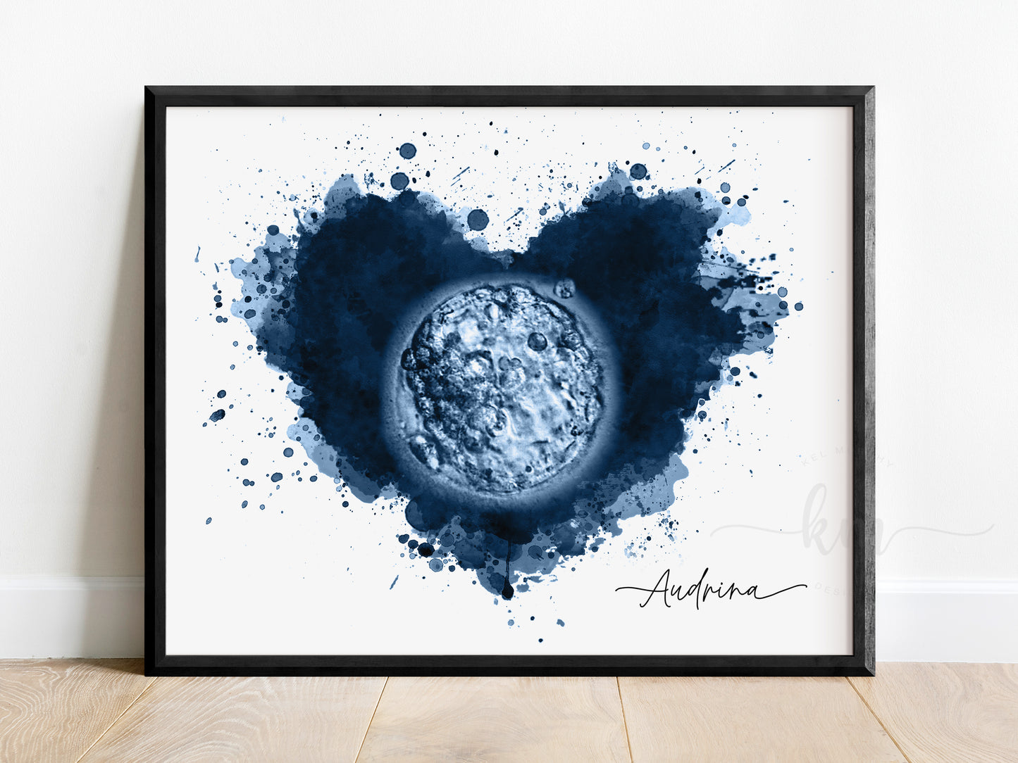 Splatter Heart IVF Embryo Art