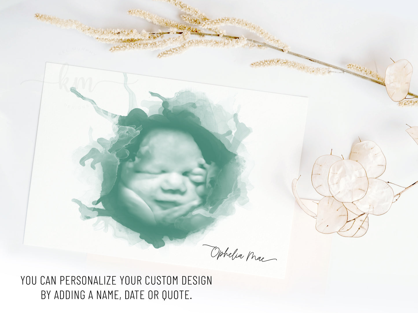Alcohol Ink 3D Ultrasound Art