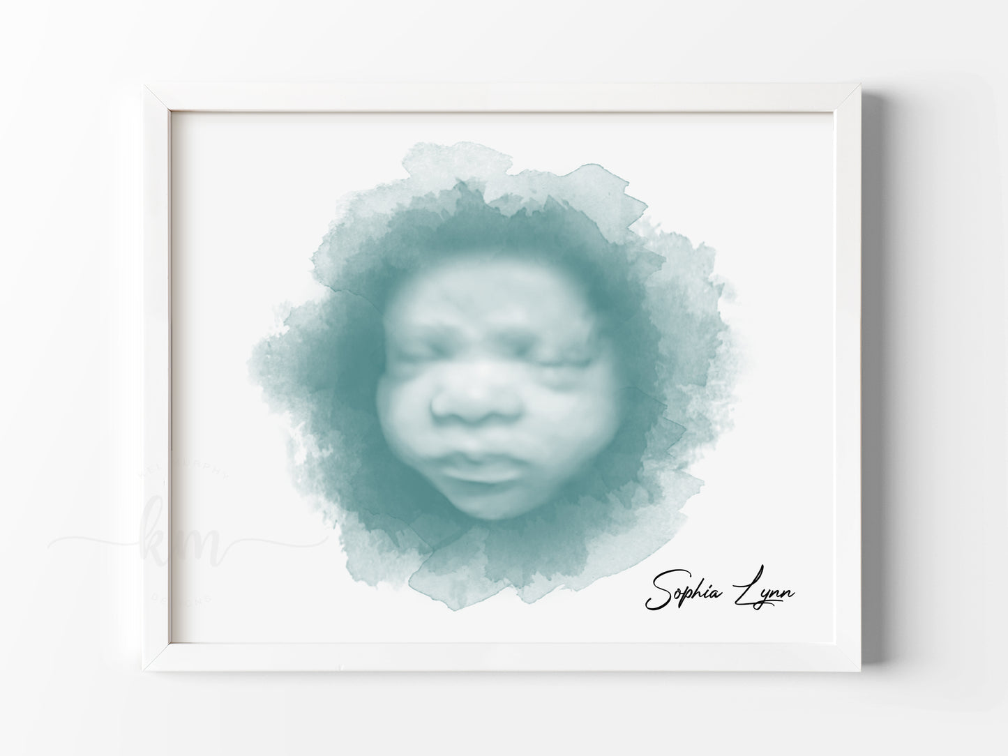Watercolor 3D Ultrasound Art