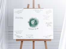 Load image into Gallery viewer, Baby Shower Guestbook Art with Watercolor Ultrasound
