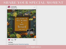 Load and play video in Gallery viewer, Fall Leaves Digital Pregnancy Announcement

