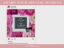 Load and play video in Gallery viewer, Ranunculus Flowers Digital Pregnancy Announcement
