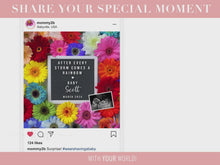 Load and play video in Gallery viewer, Rainbow Baby Flowers Digital Pregnancy Announcement
