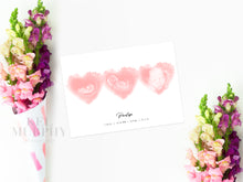 Load image into Gallery viewer, 3 ultrasounds art prints watercolored hearts 2d 3d sonograms triplets

