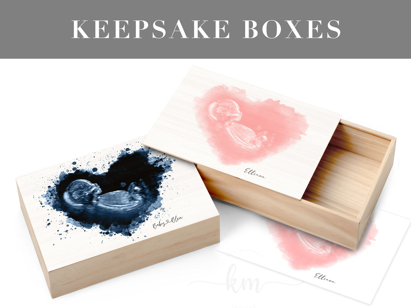 Rainbow Baby Splatter Heart Watercolor Ultrasound Art (Vertical)