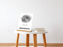 Load image into Gallery viewer, Oval Watercolor Ultrasound Art with Baby Heartbeat

