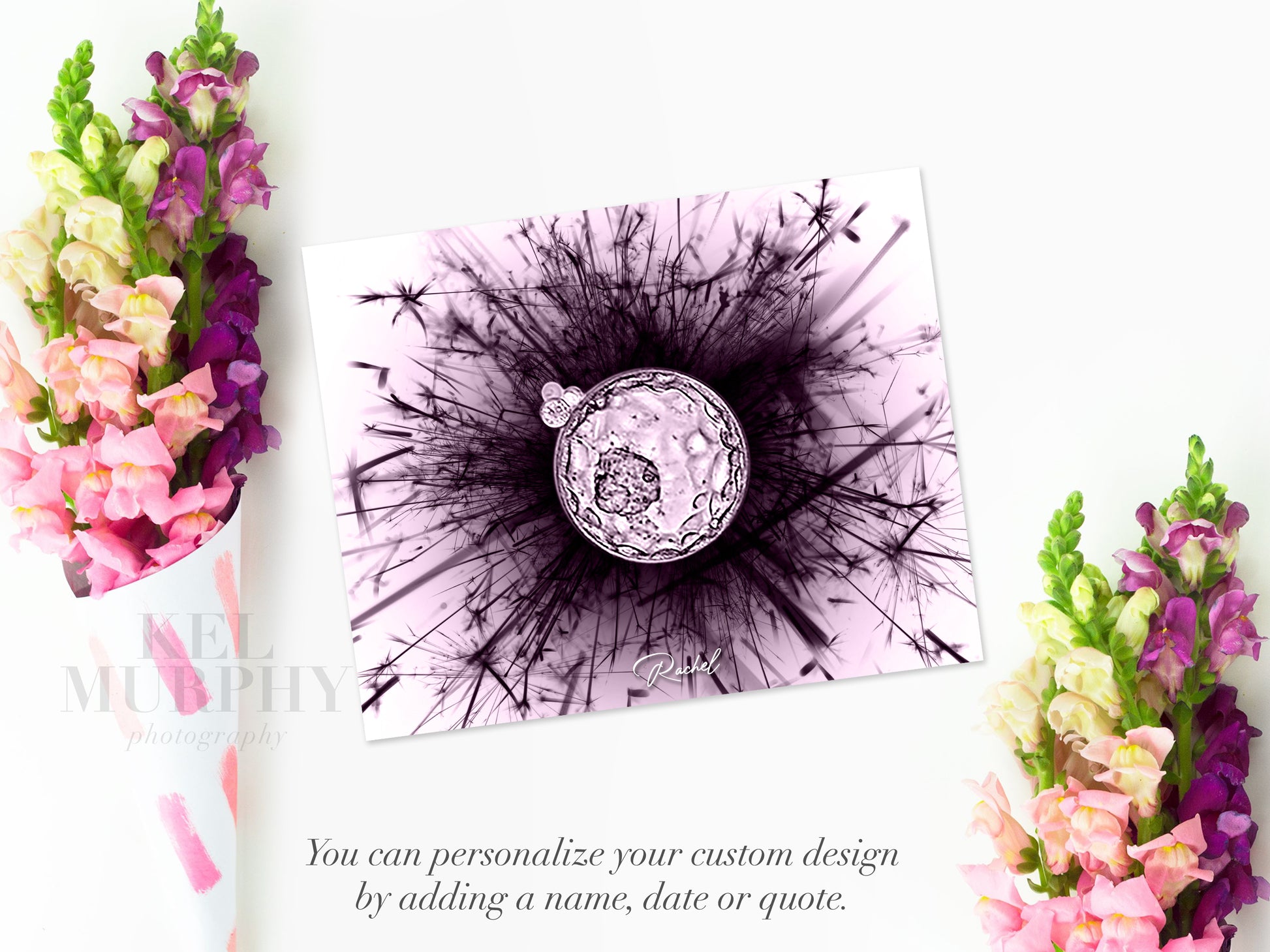 Dandelion IVF Embryo Art Wish Painted IUI Fertility TTC