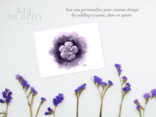 Load image into Gallery viewer, IVF embryo watercolor art print personalized name flatlay
