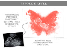 Load image into Gallery viewer, Butterfly Watercolor Ultrasound Art
