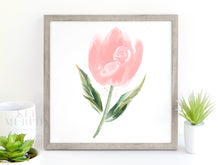 Load image into Gallery viewer, Tulip watercolor ultrasound art print baby keepsake new mom gift baby shower gift framed
