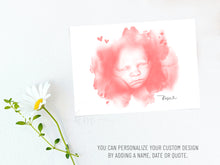 Load image into Gallery viewer, Cloud and Hearts Watercolor 3D Ultrasound Art

