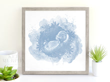 Load image into Gallery viewer, Ultrasound watercolor flowers custom art print personalized new mom gift
